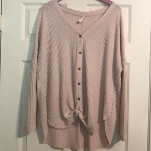 Tie Front Sweater